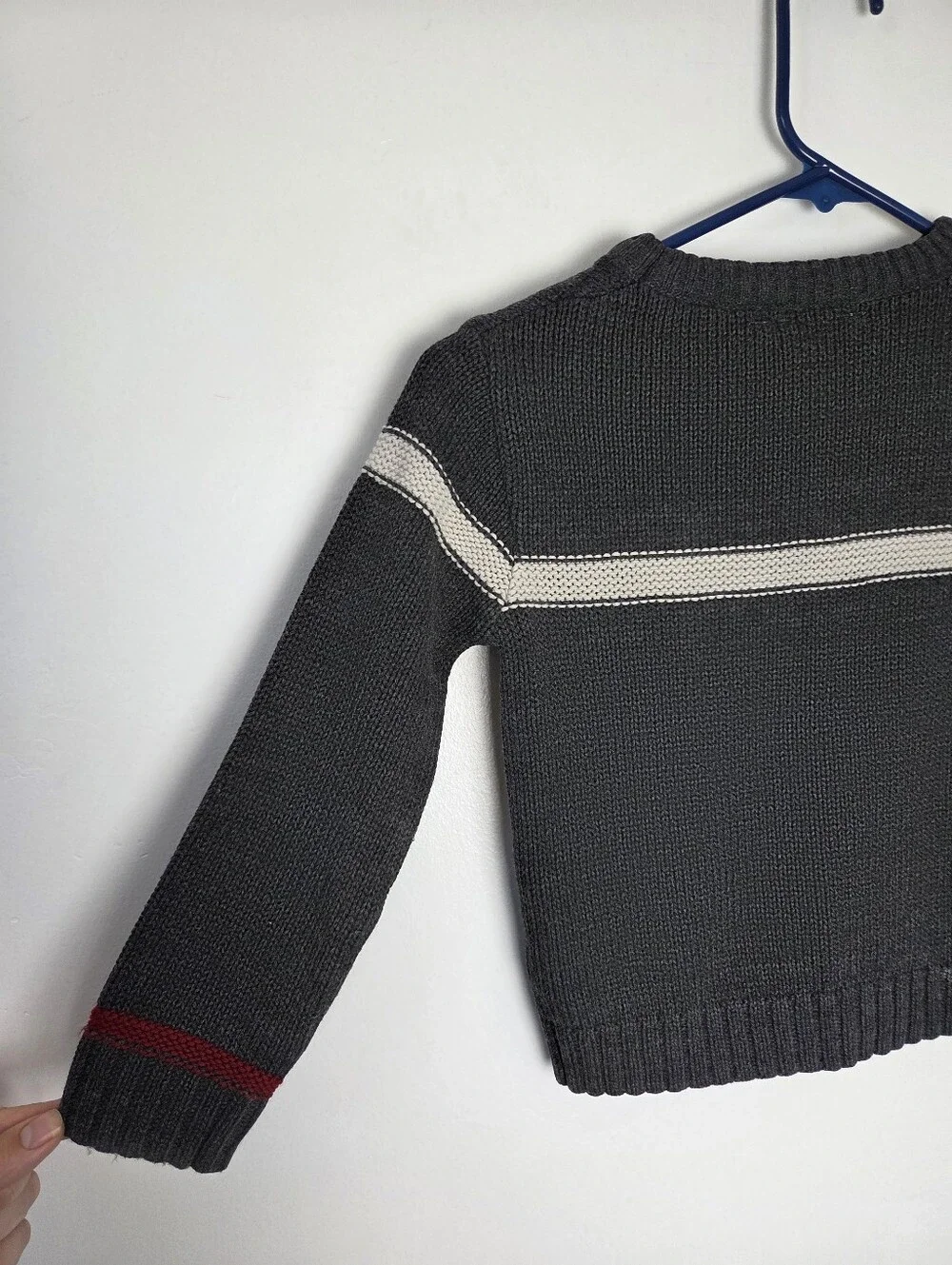Vintage Arizona Knit Sweater Boys Size 5/6 Gray Preppy Retro Old Money Heritage